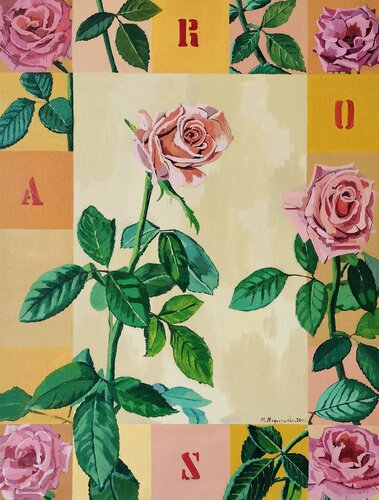 Rosa - rosae by Marietta Negueruela, Painting for Sale on Select