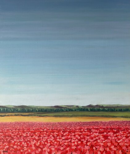 Amapolas en La Vega by Marietta Negueruela, Painting for Sale on Select