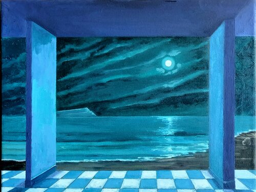 Luna de agosto by Marietta Negueruela, Painting for Sale on Select