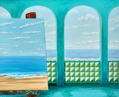 Azulejos de Granada by Marietta Negueruela, Painting for Sale on Select
