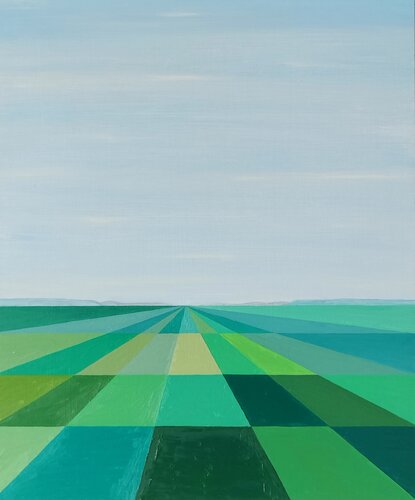 Sólo verde by Marietta Negueruela, Painting for Sale on Select