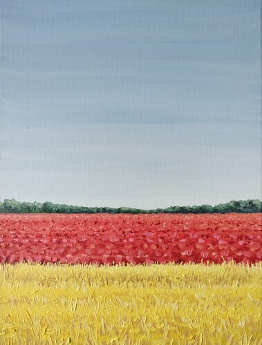 Amapolas y colza en Castilla by Marietta Negueruela, Painting for Sale on Select
