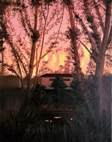 La melancolía del atardecer by Marietta Negueruela, Painting for Sale on Select