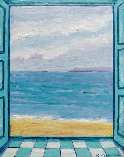 Puertas al mar by Marietta Negueruela, Painting for Sale on Select