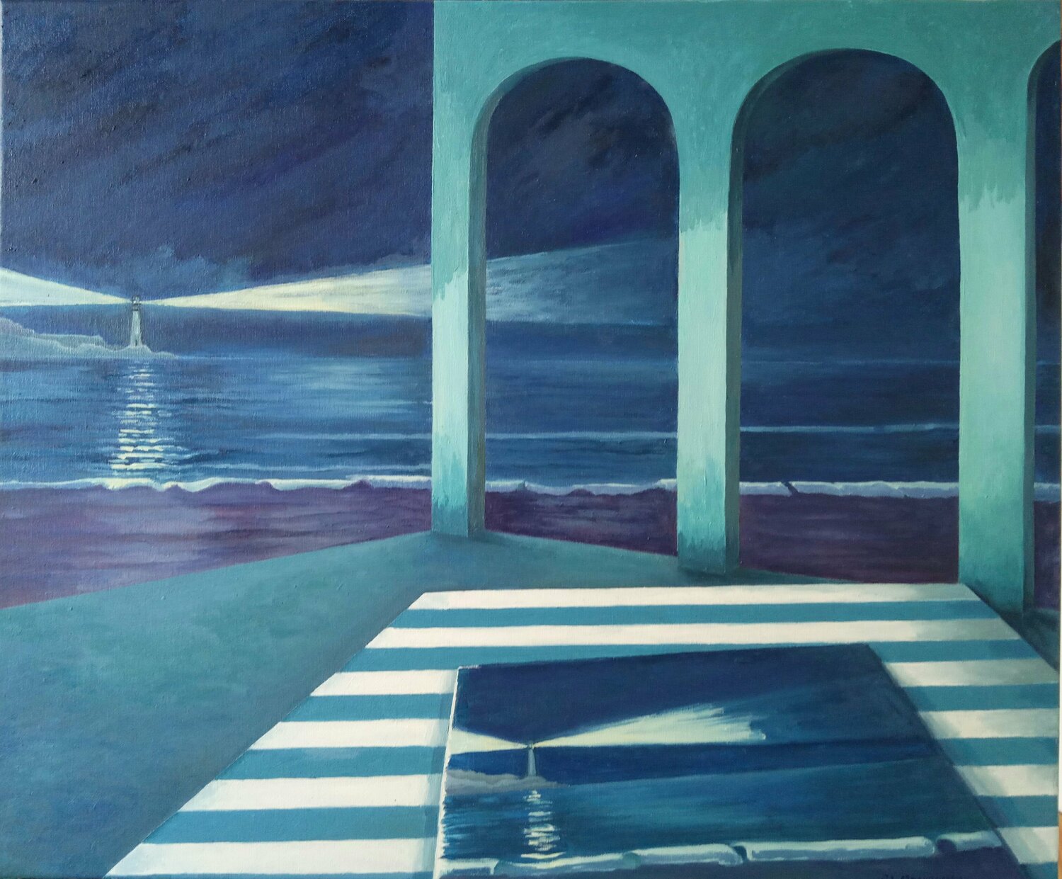 Azul de Prusia Marietta Negueruela Original painting for sale