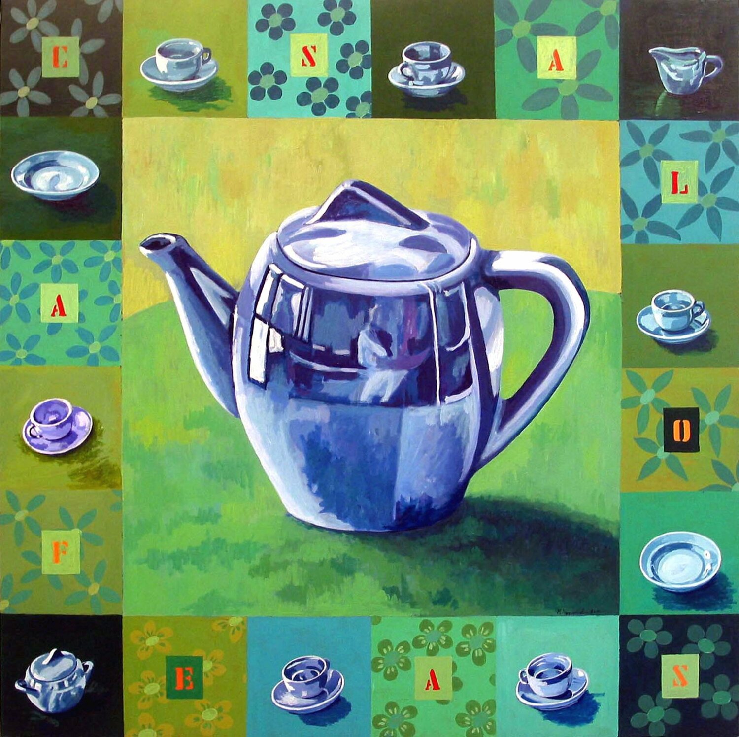 Café a solas Marietta Negueruela Original painting for sale