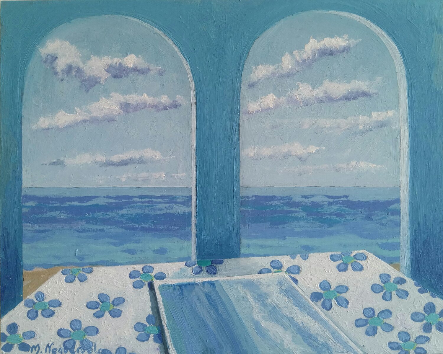 Pintando en Mallorca Marietta Negueruela Original painting for sale