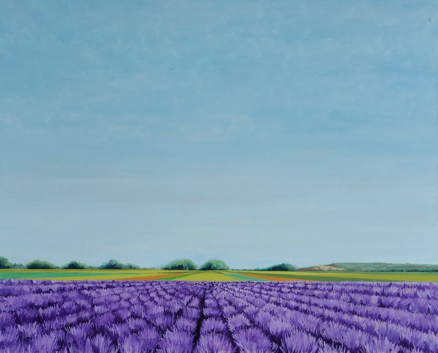 Paisaje de lavanda  en la Provenza Marietta Negueruela Original painting for sale