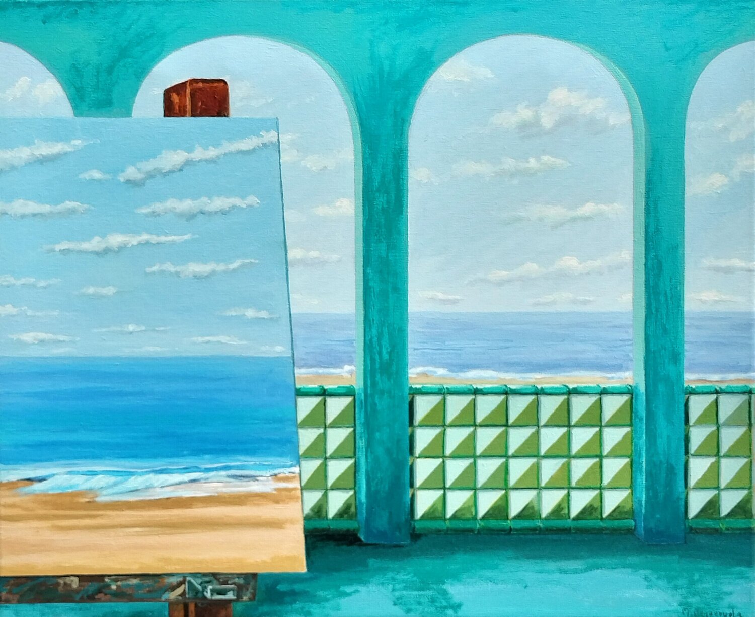 Azulejos de Granada Marietta Negueruela Original painting for sale