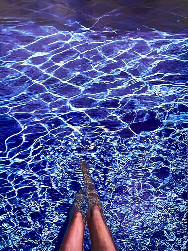 DOLCE FAR NIENTE LEGS SPLASHING by José Antonio Castro-Muñiz, Painting for Sale on Select