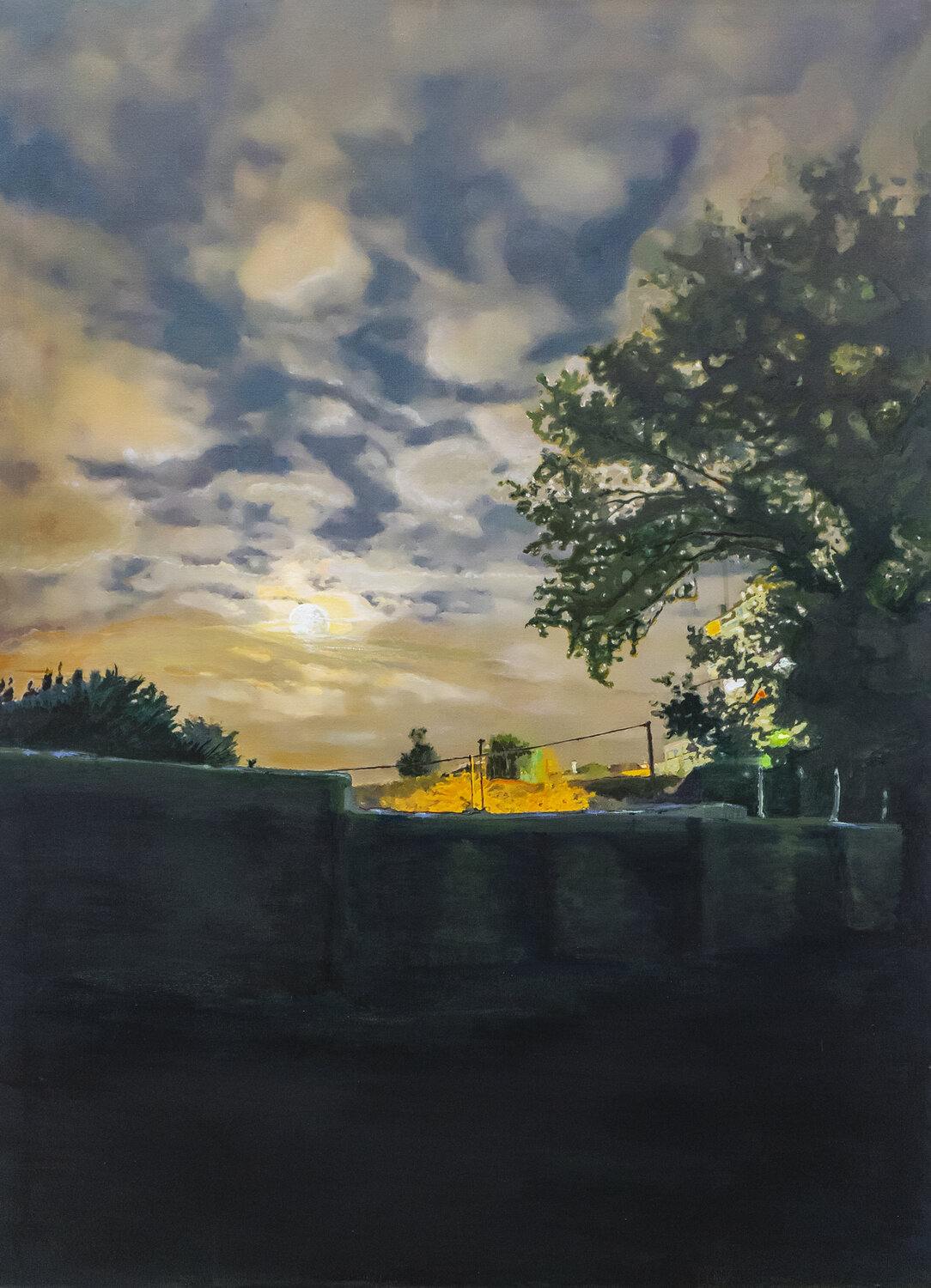 MOON LIGHT NOCTURN II José Antonio Castro-Muñiz Original painting for sale