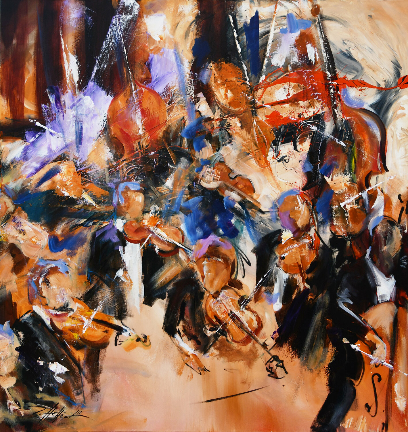 Vier Jahreszeiten Robert Hettich Original painting for sale