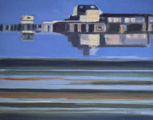 Fata Morgana in blau by Ela Köhler, Painting for Sale on Select