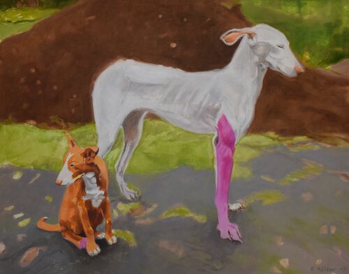" Humen " und  "Senor " by Ela Köhler, Painting for Sale on Select