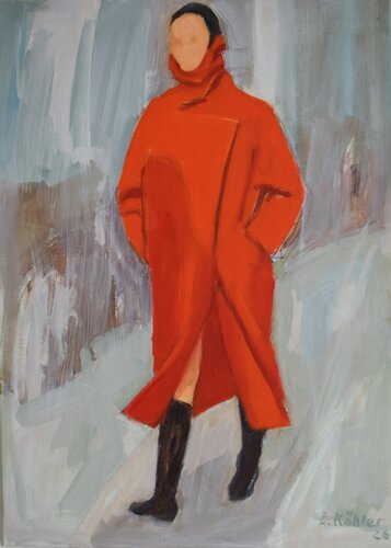 Rote Mantel II by Ela Köhler, Painting for Sale on Select
