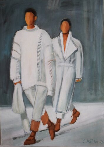Mode in Weiß by Ela Köhler, Painting for Sale on Select