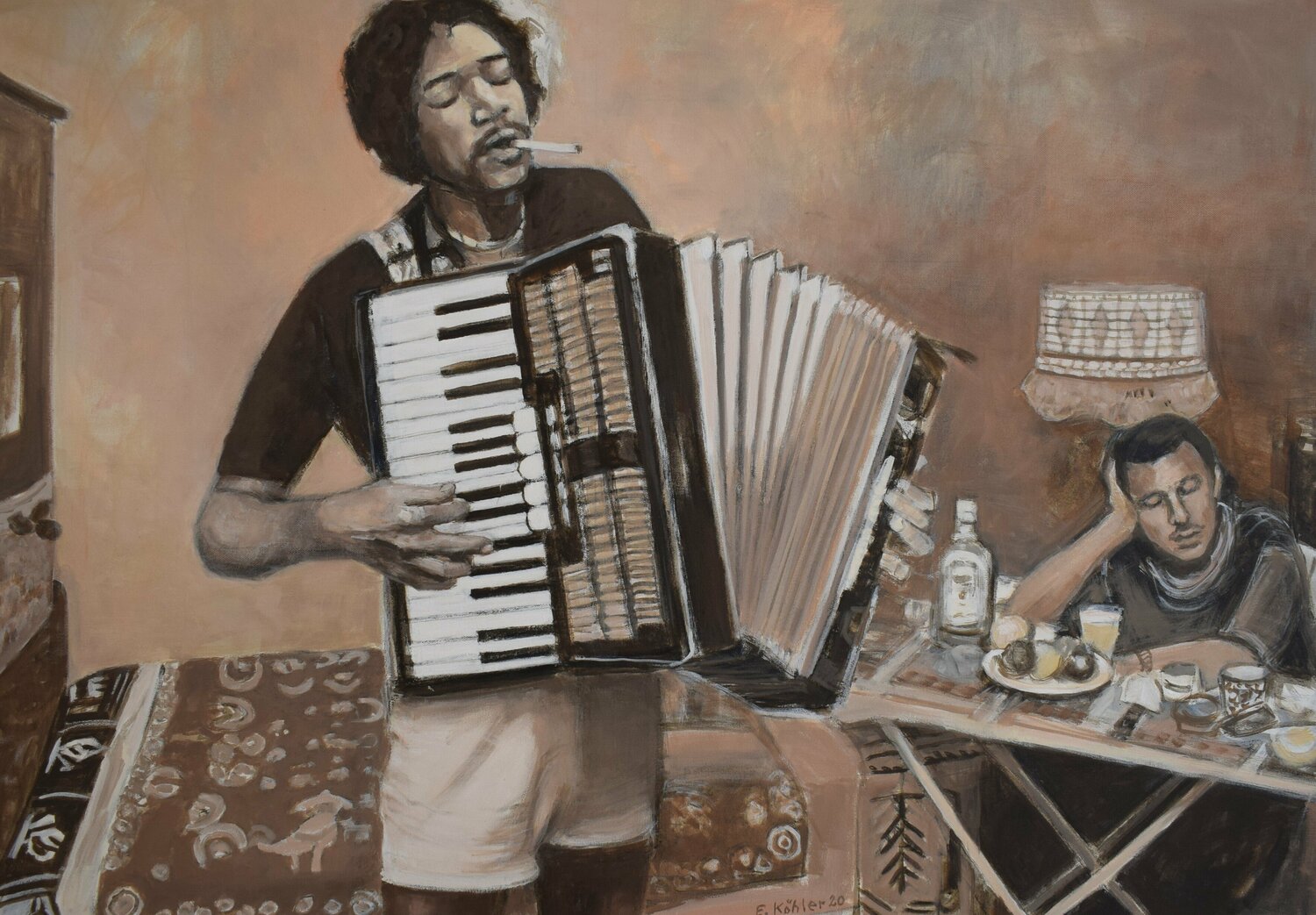 " Jimi Hendrix " Ela Köhler Original painting for sale