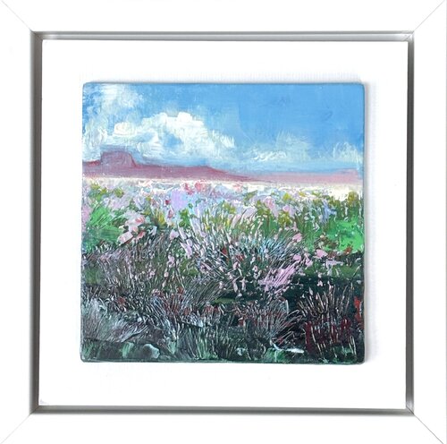 TERRE LOINTAINE  - Oeuvre encadrée 21X21cm von Florence Autelin, Malerei kaufen auf Select