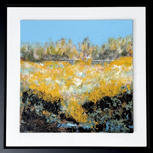 LES COULEURS DE L'AUTOMNE - Oeuvre encadrée 35X35cm von Florence Autelin, Malerei kaufen auf Select
