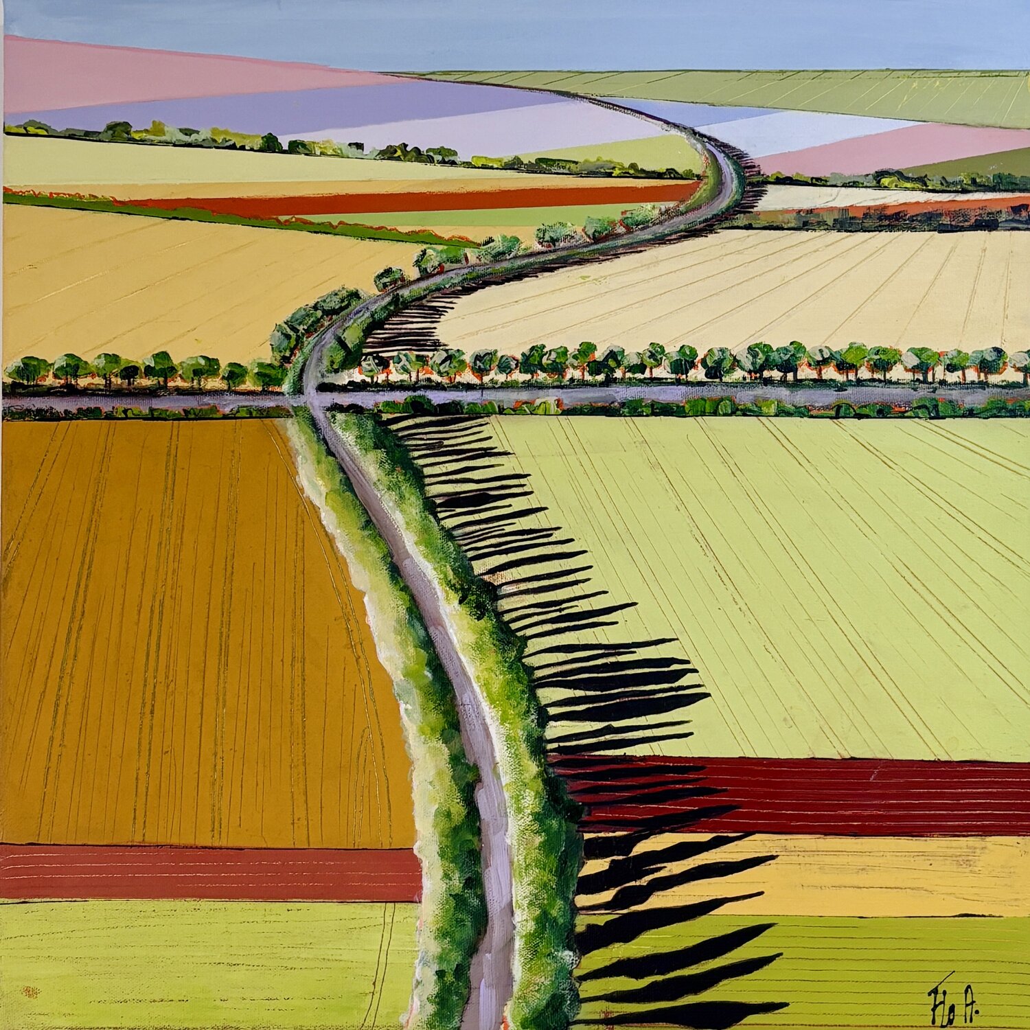 EN BONNE VOIE Florence Autelin Original painting for sale