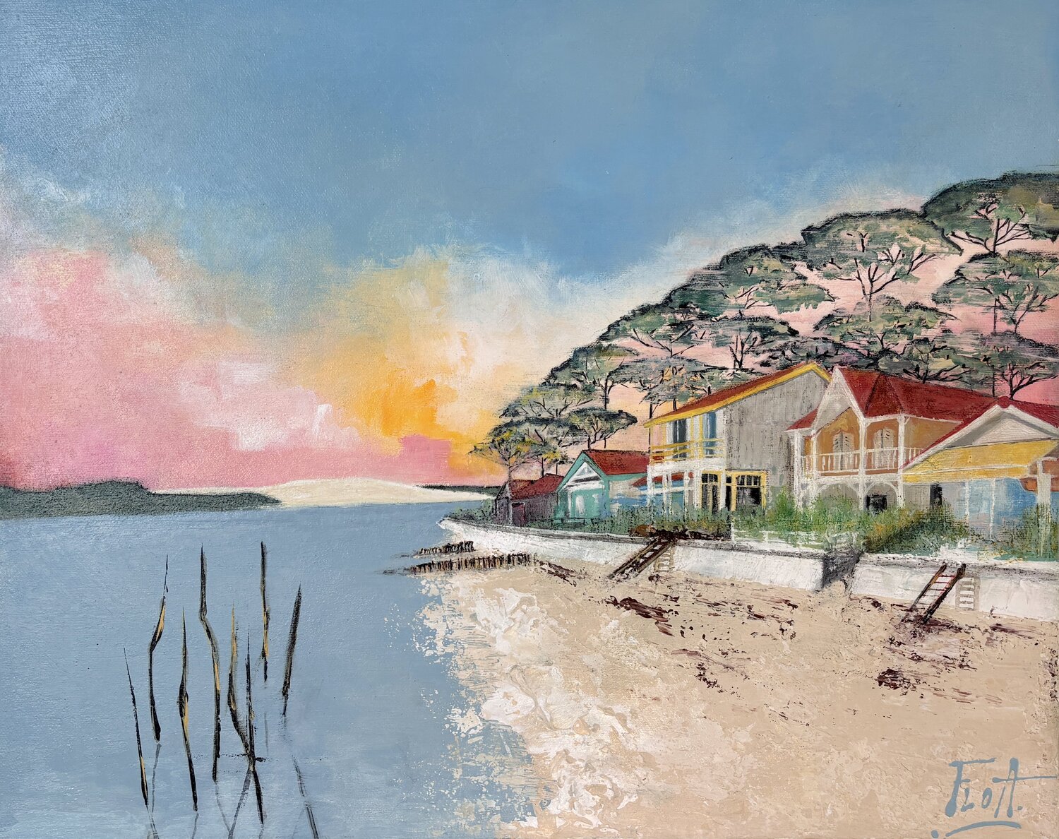 LE TEMPS SUSPENDU Florence Autelin Original painting for sale