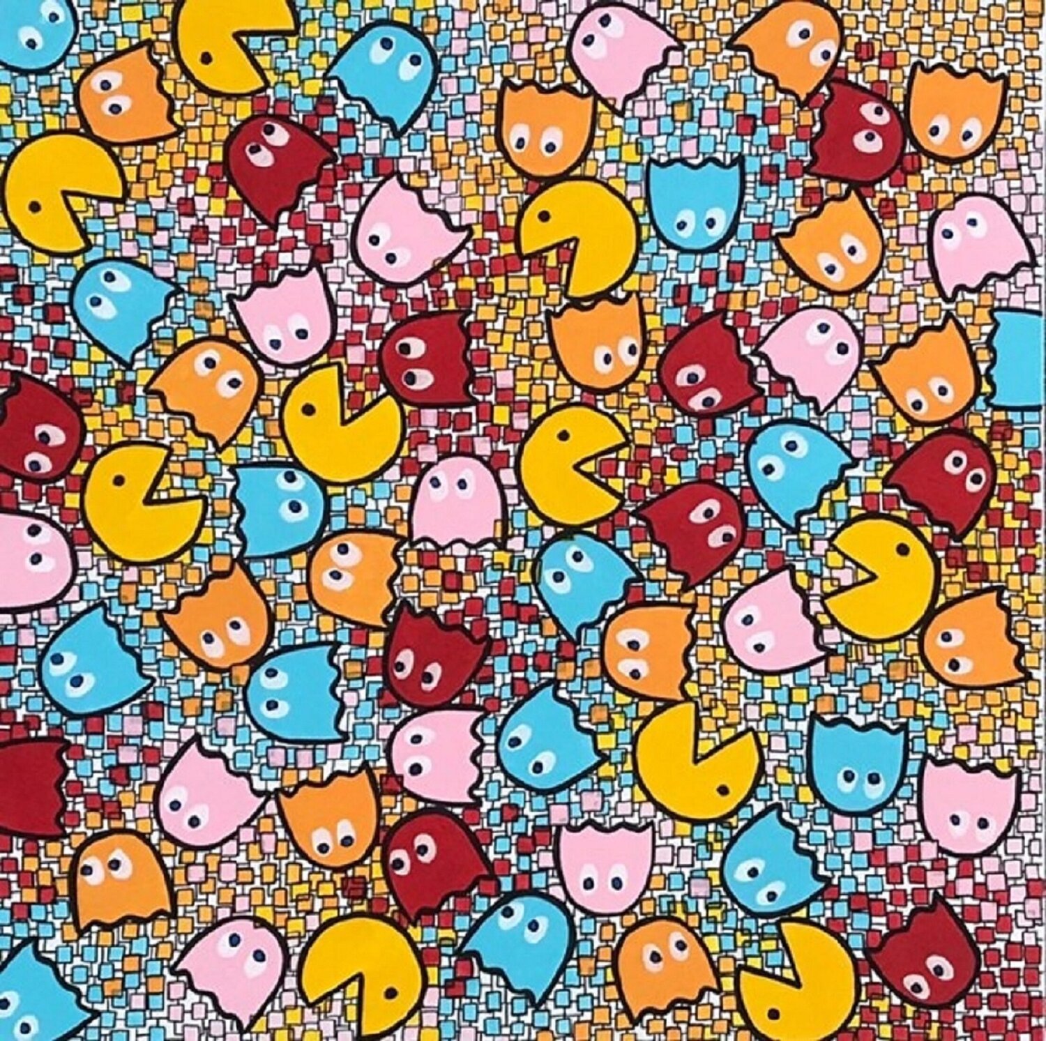 INSPIRATION 39 - PACMAN Carol Zsolt Original painting for sale
