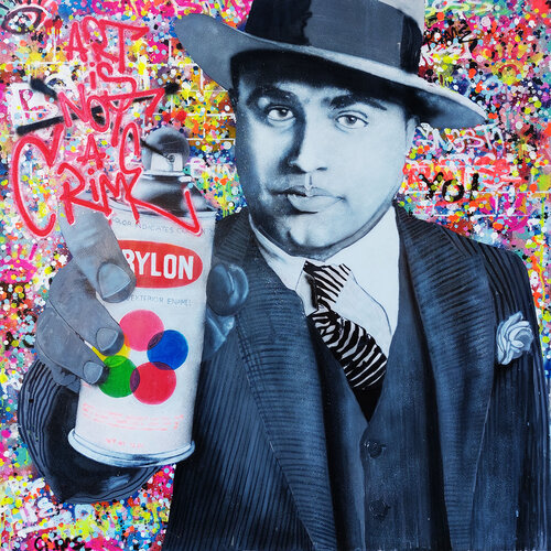 Is Art not a Crime? by Giuseppe Valia, Painting for Sale on Select