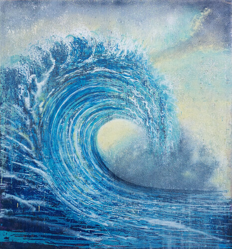 wave in blue by Giuseppe Valia, Painting for Sale on Select