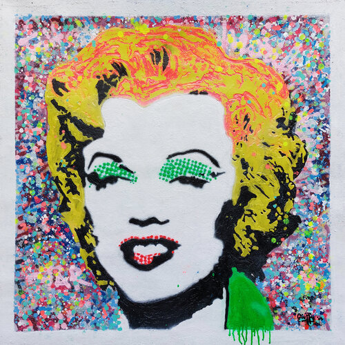 Mary like Marilyn in green by Giuseppe Valia, Painting for Sale on Select