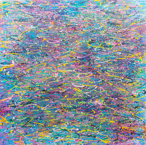 Thoughtless in Multi-Colors by Giuseppe Valia, Painting for Sale on Select