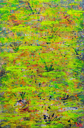 Thoughtless in Yellow Vision by Giuseppe Valia, Painting for Sale on Select