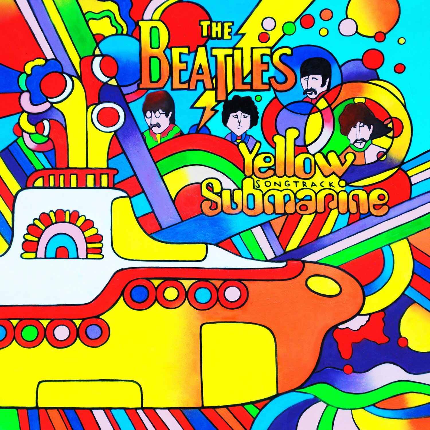 The Beatles Yellow Submarine Giuseppe Valia Original painting for sale