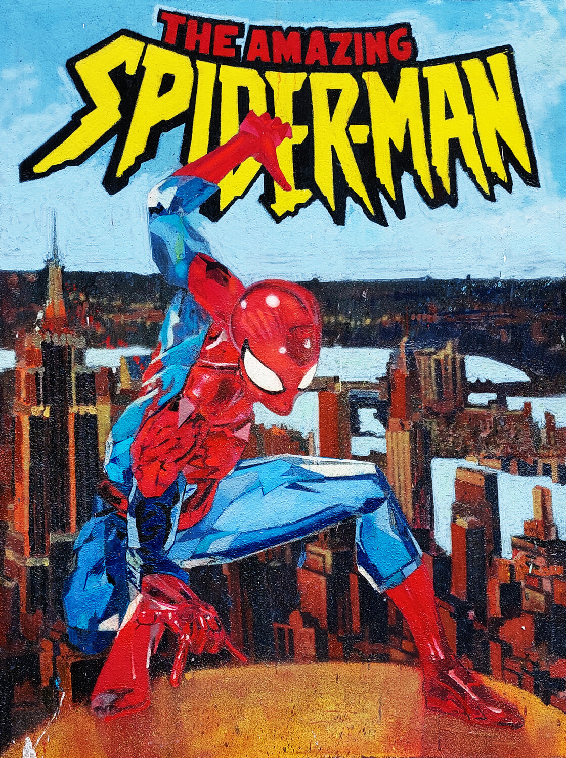 SPIDERMAN Giuseppe Valia Original painting for sale