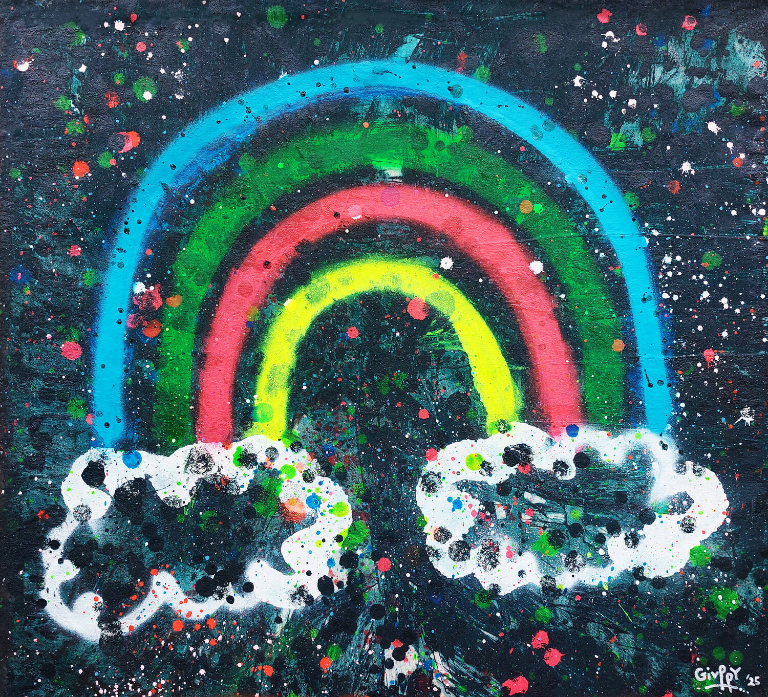 Good Vibes Only Giuseppe Valia Original painting for sale