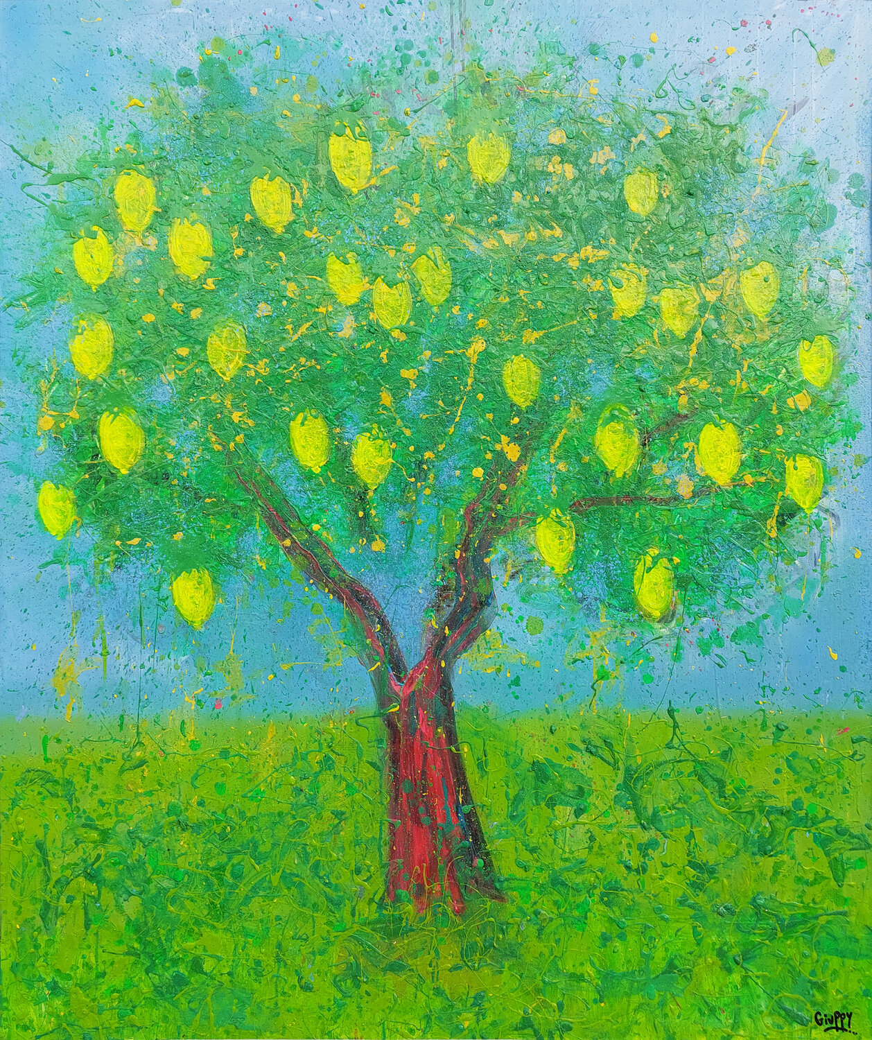 Lemon Tree Giuseppe Valia Original painting for sale