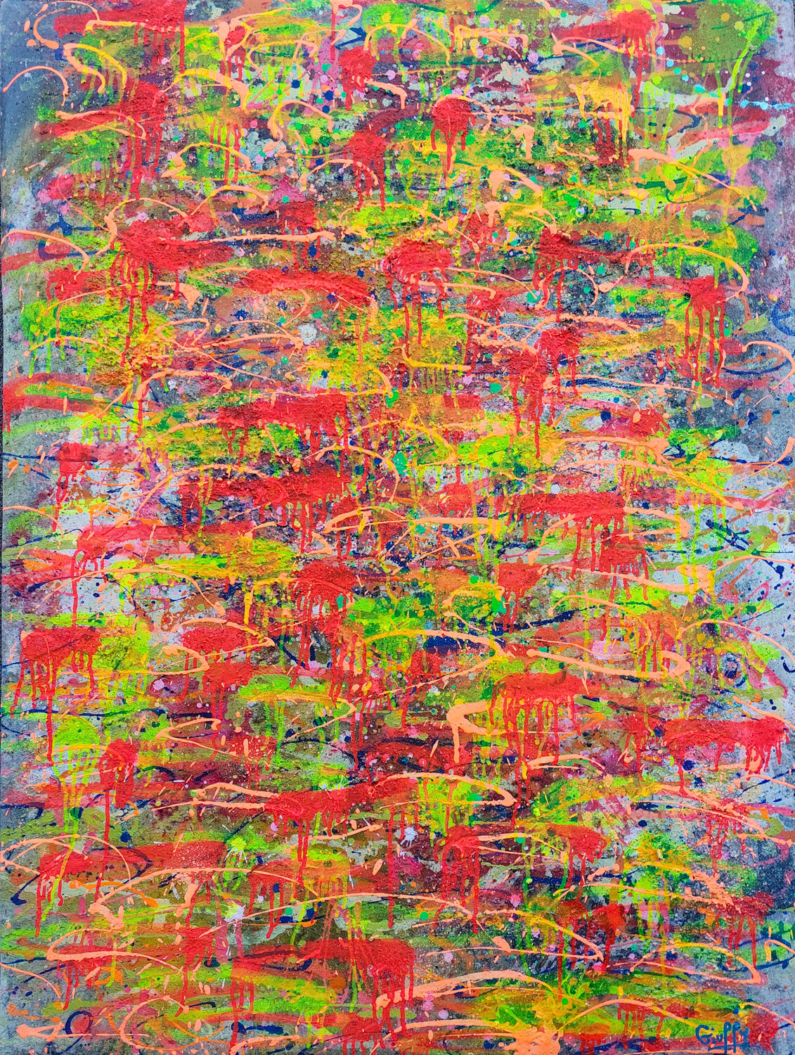 Thoughtless in Red Vision Giuseppe Valia Original painting for sale