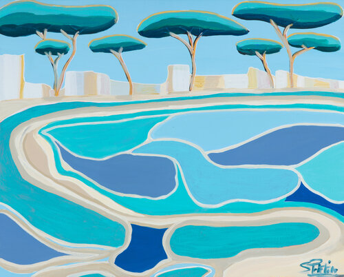 Mer, la Baule, douceur sous les pins by Sophie Petetin, Painting for Sale on Select