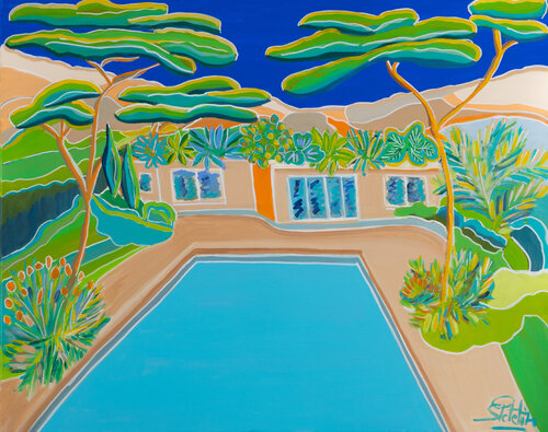 Il fait chaud au jardin by Sophie Petetin, Painting for Sale on Select