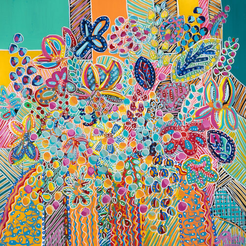 Richesses d'ailleurs by Sophie Petetin, Painting for Sale on Select