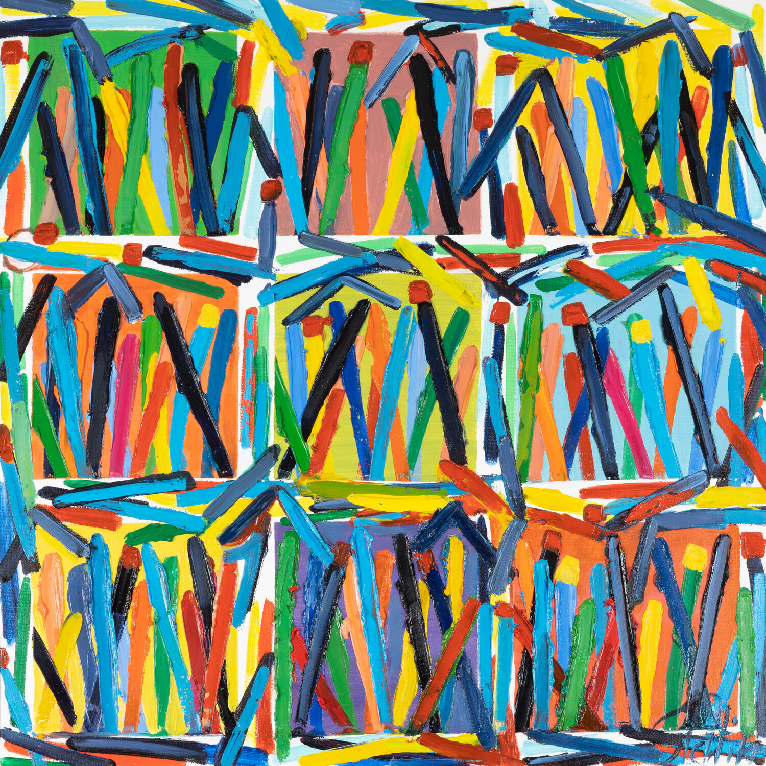 Covid, merci les soigants Sophie Petetin Original painting for sale