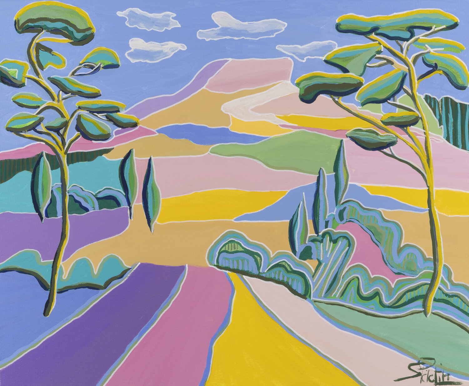 Provence, un doux parfum du sud Sophie Petetin Original painting for sale
