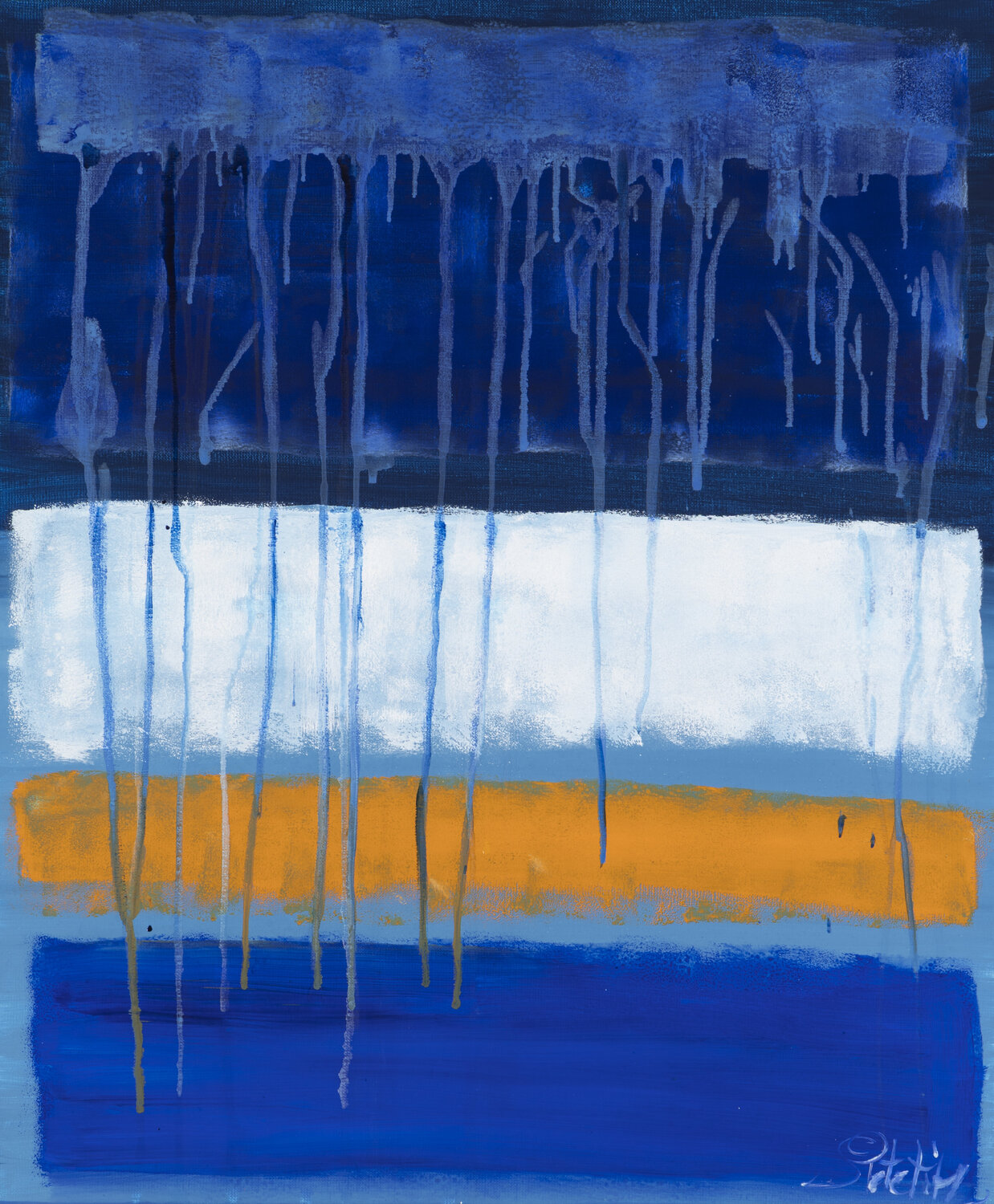 Rêve bleu au petit matin Sophie Petetin Original painting for sale