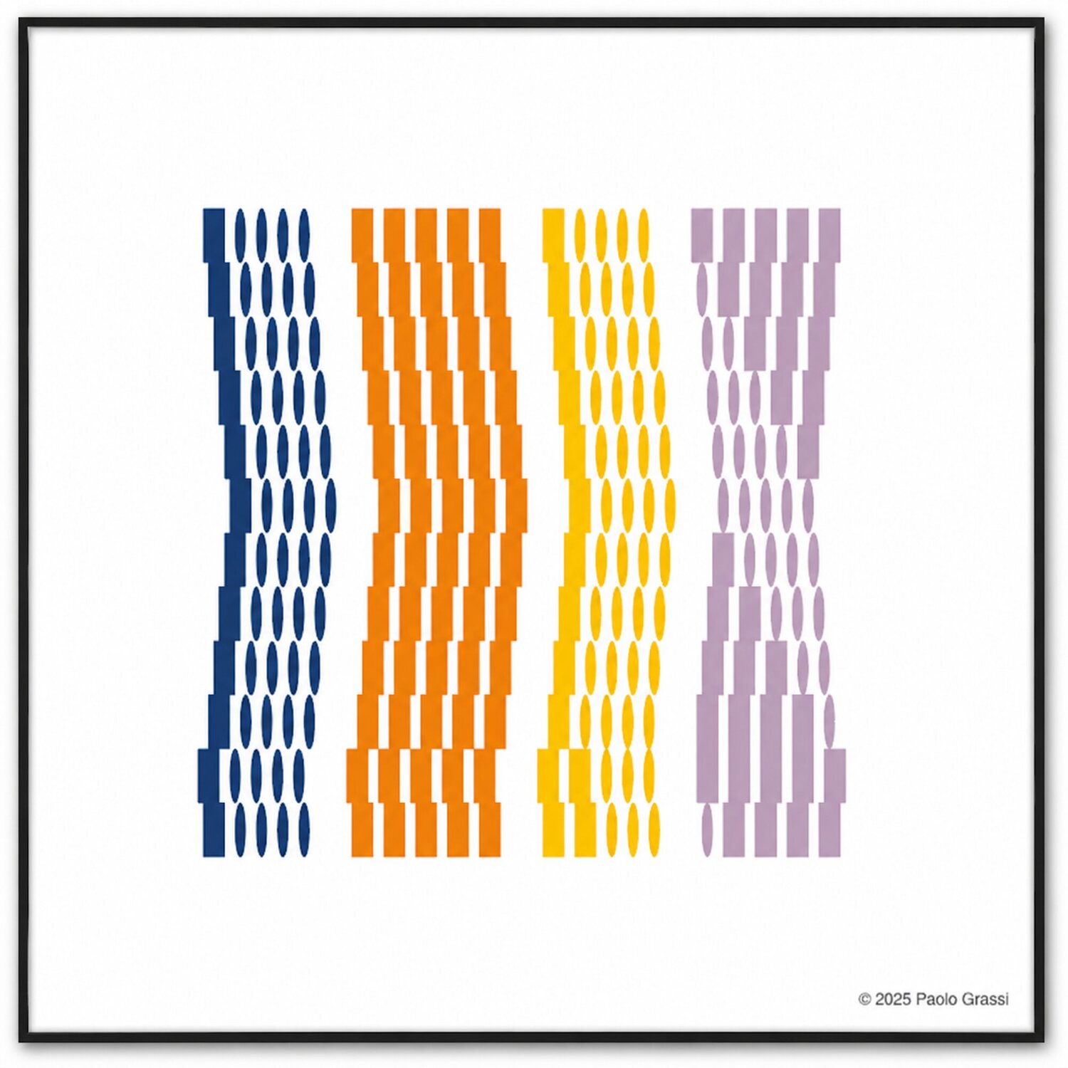 286. Morse Sequence Wave Paolo Grassi Original painting for sale