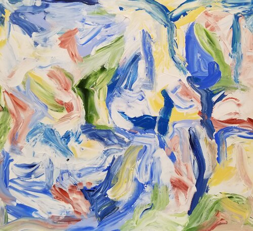 Cornflower Field - 2025 by Monique Dufour, Painting for Sale on Select