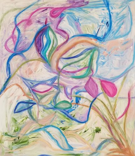 A garden just waking - 2025 by Monique Dufour, Painting for Sale on Select