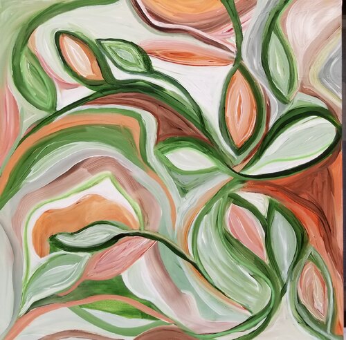 Our lives are intertwined like the branches of a vine - 2025 by Monique Dufour, Painting for Sale on Select