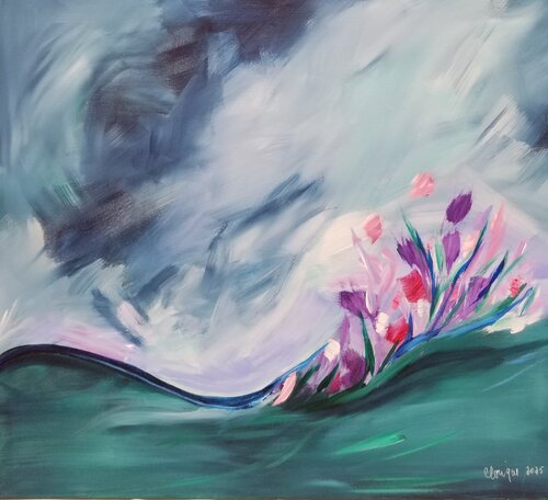 Night always comes - 2025 by Monique Dufour, Painting for Sale on Select