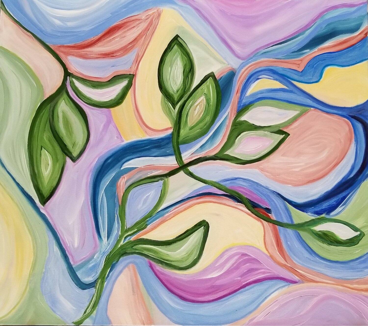 Vibration of Bloom - 2025 Monique Dufour Original painting for sale