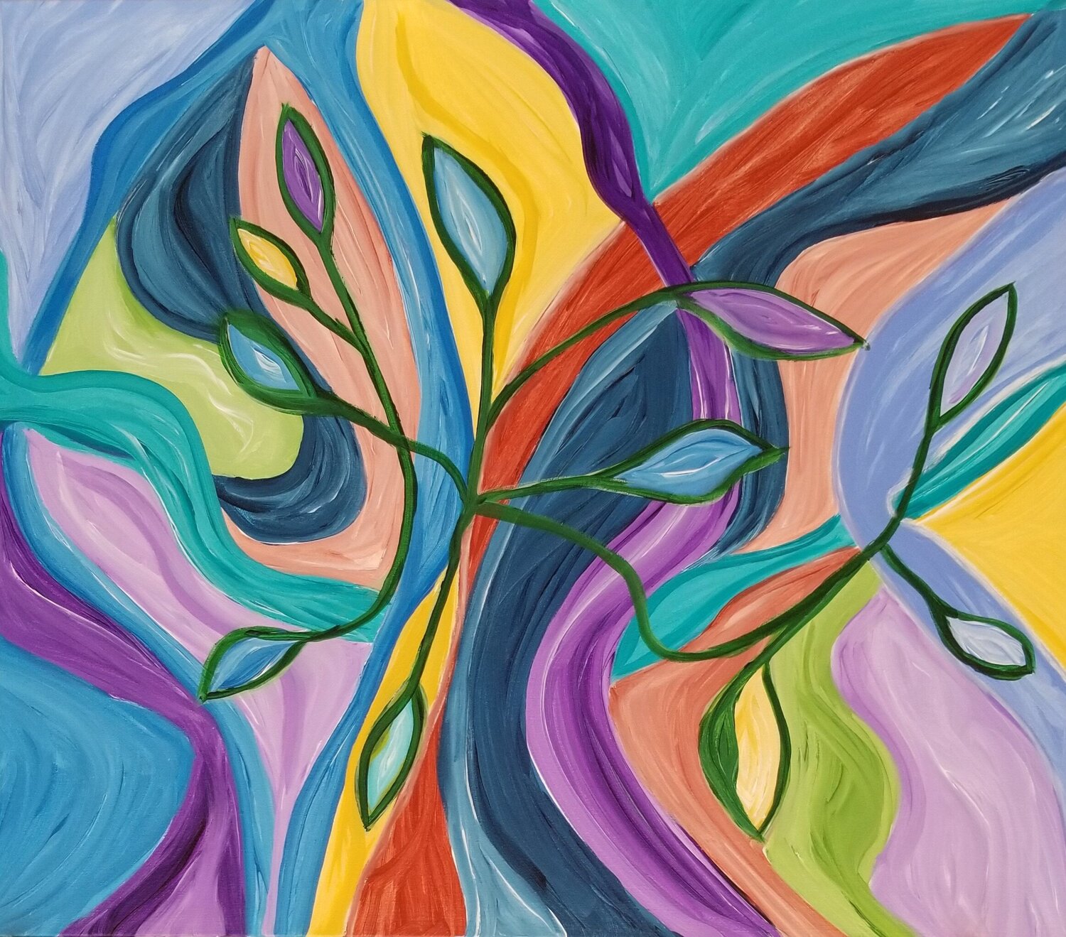 Lymphatic flow - 2025 Monique Dufour Original painting for sale