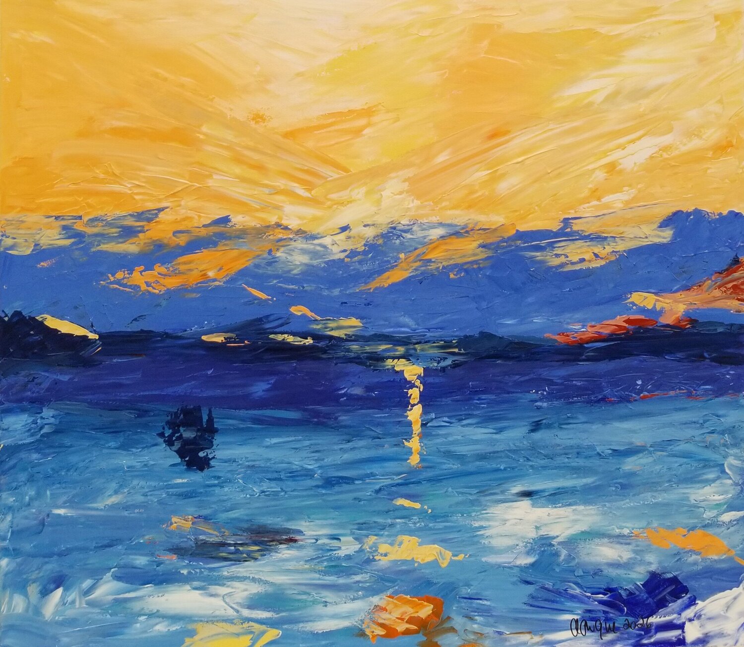 After the day lets go. Monique Dufour Original painting for sale